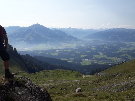 Aussicht vom Wilden Kaiser aufs Kitzbühler Horn