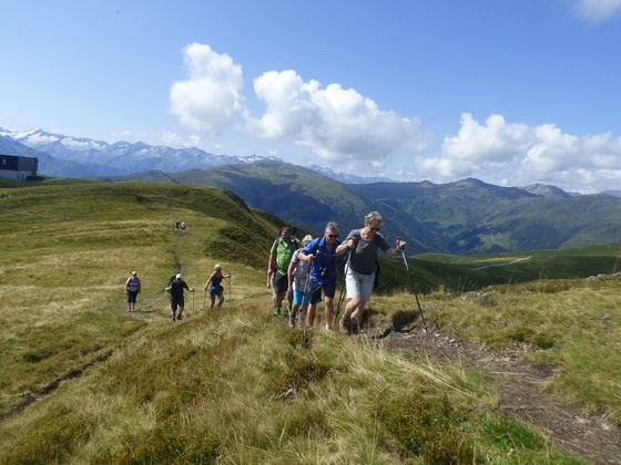 Wandern Richtung Panoramaalm