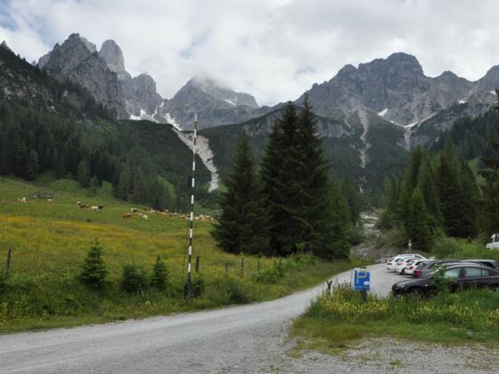 Parkplatz bei der Unterhofalm