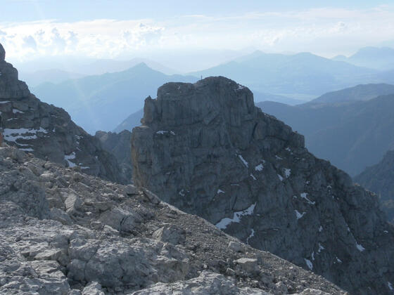 Blick vom Kreuzreifhorn zum Westlichen Reifhorn mit seinem NW-Grat rechts