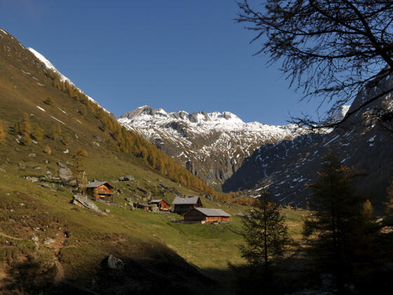Steineralm, Blick zur Oberen Steineralm mit Sudetendeutscher Hütte