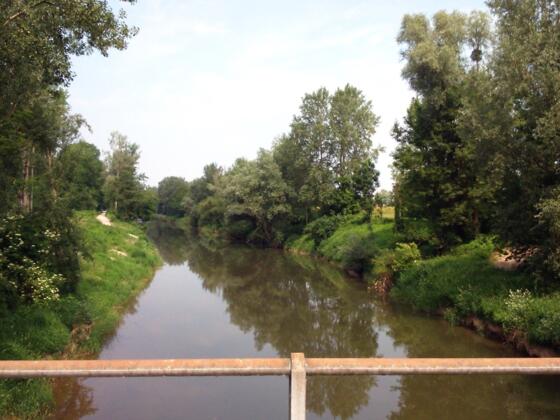Brücke über die Aschach um 270m