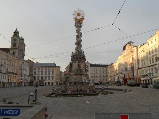 Die Dreifaltigkeitssäule am Linzer Hauptplatz