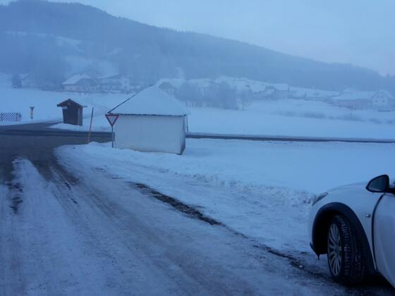 Parkplatz an der Bundesstrasse