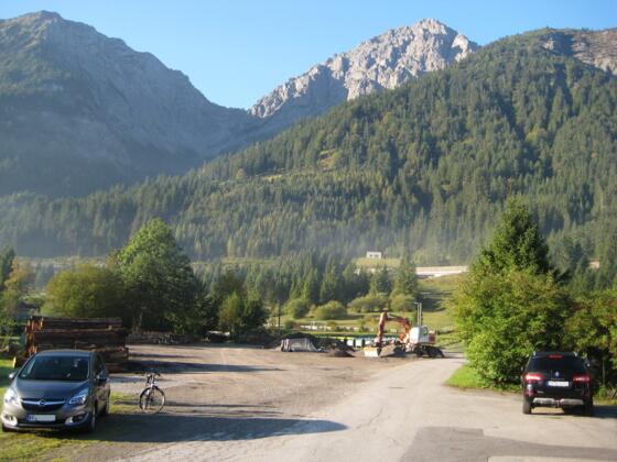 Start in HEITERWANG - mit Blick auf den THANELLER (Nordseite)