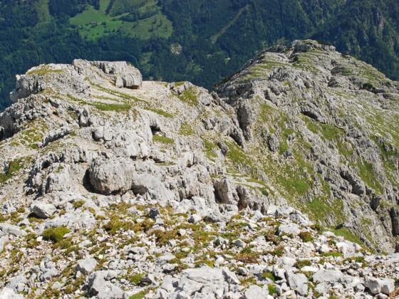 Blick vom Gipfel des Hebenkas auf den Ostgrat
