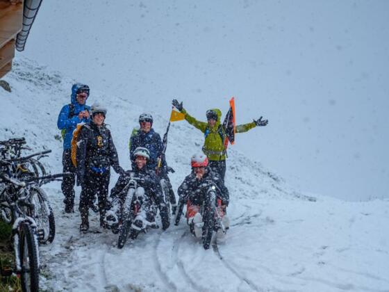 der Anstieg nach der Weidenerhütte im Schnee