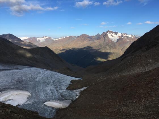 Blick vom Ramoljoch auf die Wildspitze