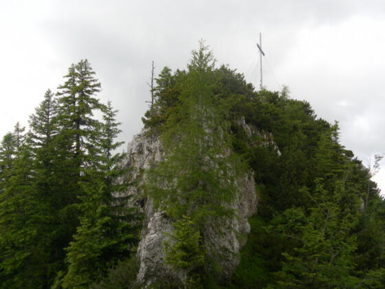 Gipfelaufbau, Anstieg von links