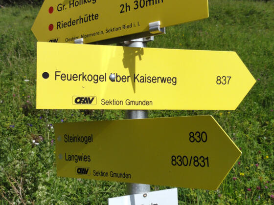 Wegmarkierung Spitzalm