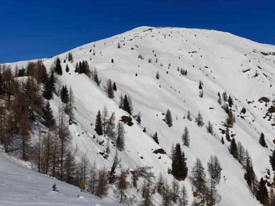 Blick auf den Gipfel des Golzentipp