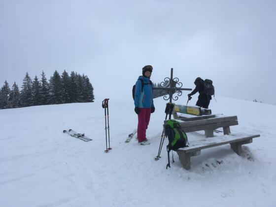 Am Gipfel des Glasenberg auf 971m