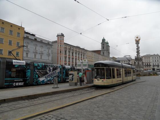 Die Talstation der Pöstlingbergbahn befindet sich am Linzer Hauptplatz.