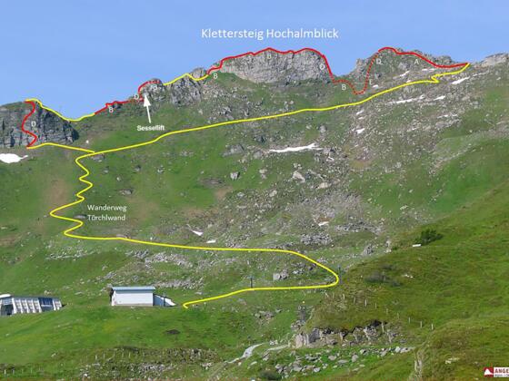 Klettersteig Hochalmblick Topo