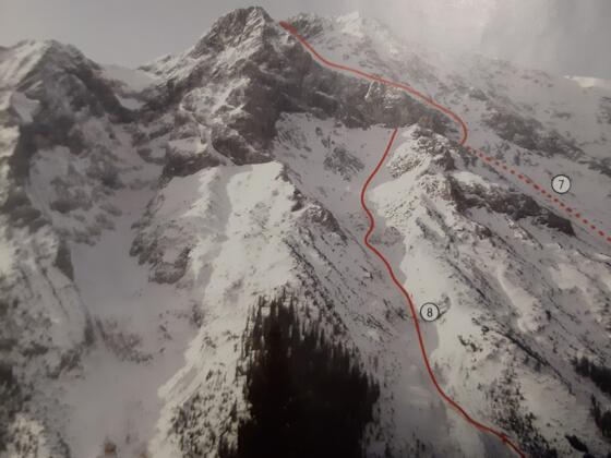 Abfahrtsroute Nr. 7 und 8