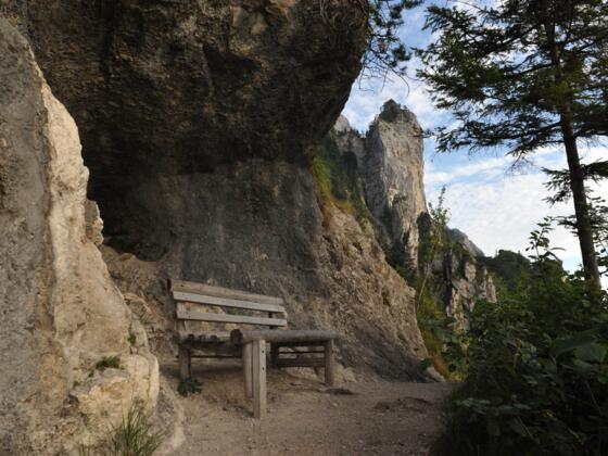 Am höchsten Punkt der Wanderung angekommen genießen wir einen herrlichen Ausblick auf die Umgebung