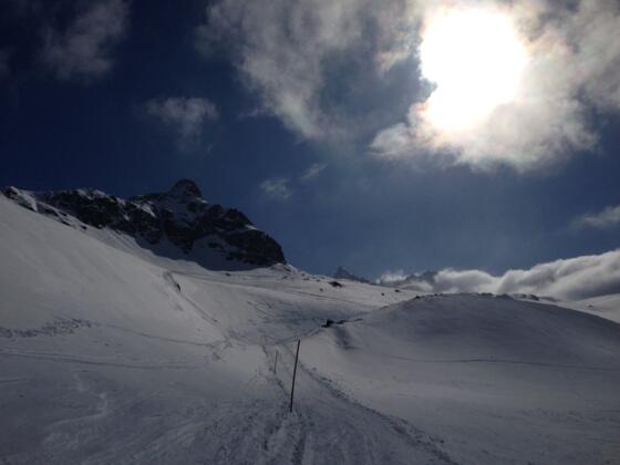 Erster Blick auf die Dreiländerspitz