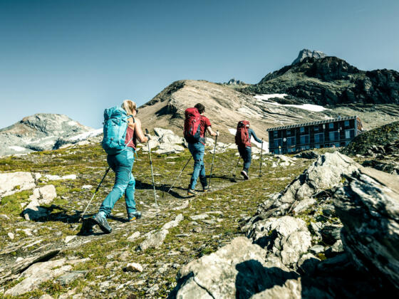 Die Stüdlhütte unterhalb des Großglockners