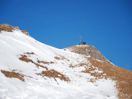 Westliche Auf-/ Abstiegsrippe unter dem Gipfel