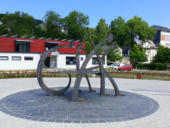 Drehkreuz des Wanderns in Blankenstein - Rennsteig, Frankenweg, Fränkischer Gebirgsweg und Kammweg Erzgebirge-Vogtland