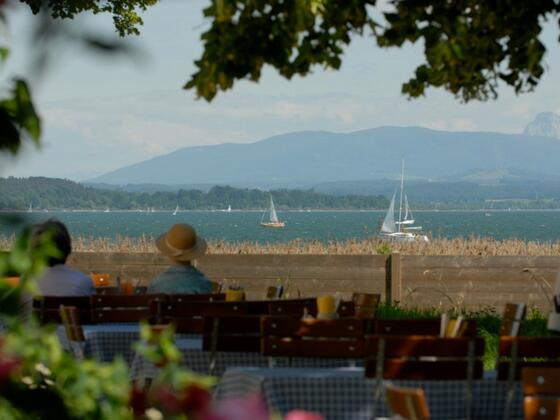 Blick vom Biergarten