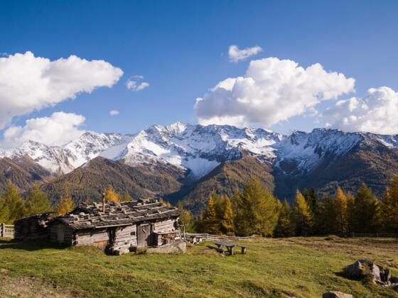 Alpenpanorama von den Holzerböden aus gesehen - Panorama alpino visto dal Holzerböden