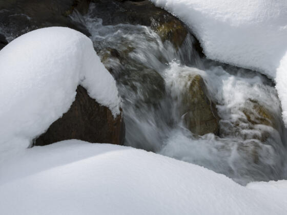gefrorener Fluss