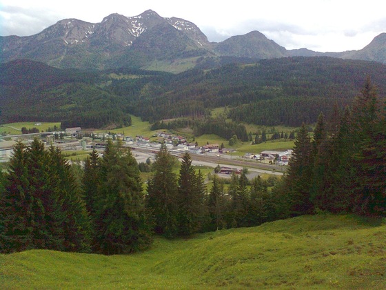 Blick vom Palfenweg auf Hochfilzen