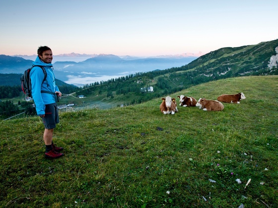 Wanderer am Dachstein