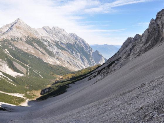 Blick vom Stempeljoch Richtung Halltal