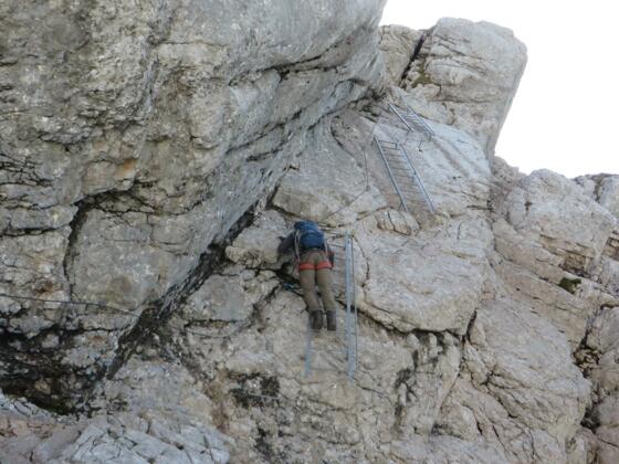Leitern am Südwandklettersteig