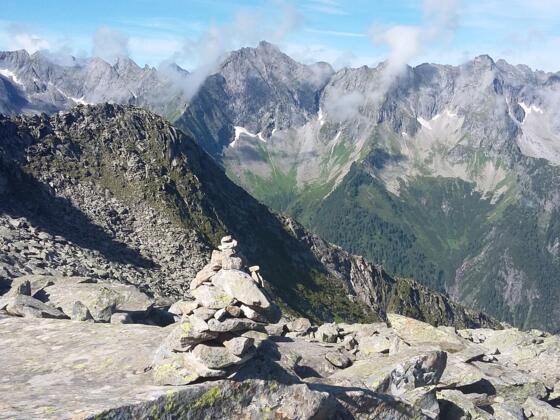 Im Popbergkar. Blick auf den Zillertaler Hauptkamm.