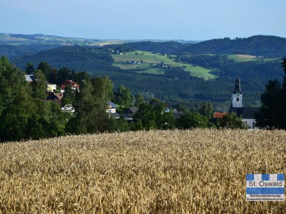 Blick vom Zollhaus nach St. Oswald bei Haslach