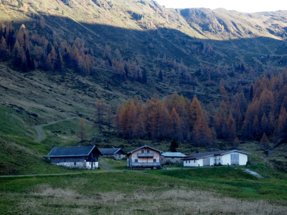 Schöntalalm 1601m noch im Schatten