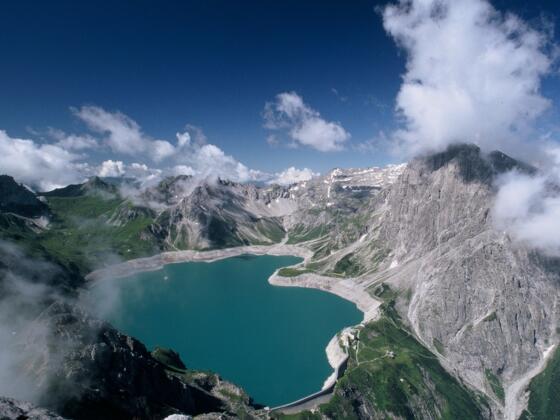 Lünersee von oben