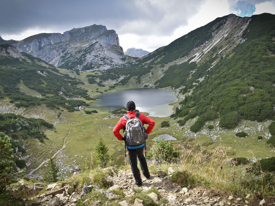 Wanderer am Zireiner See