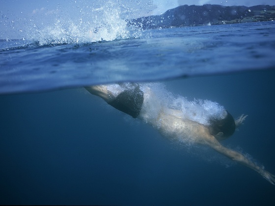 Kopfsprung in den Attersee
