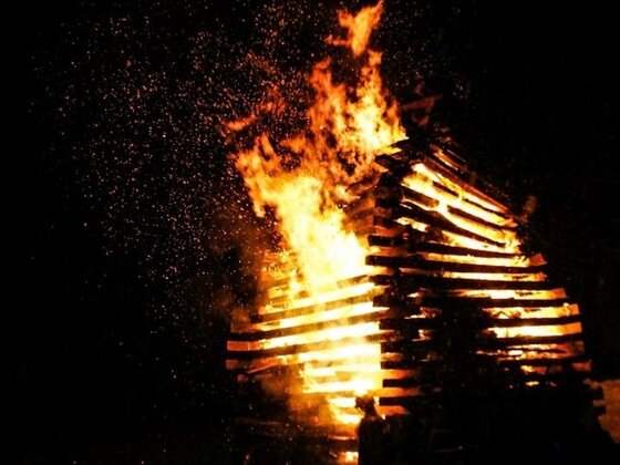 Funken in Balderschwang Traditionelle Funkenabbrennen in Balderschwang-2