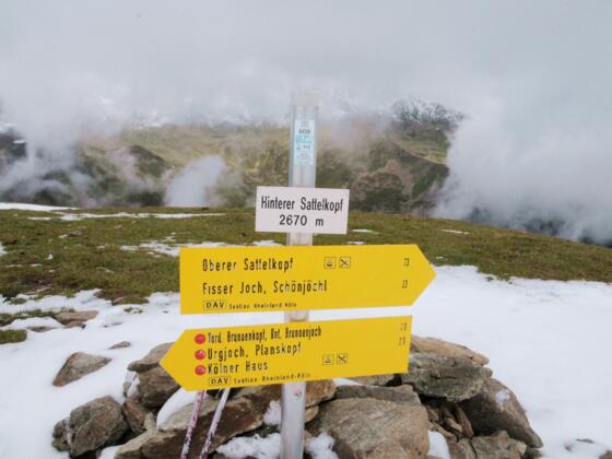 Schildersäule Hinterer Sattelkopf S254