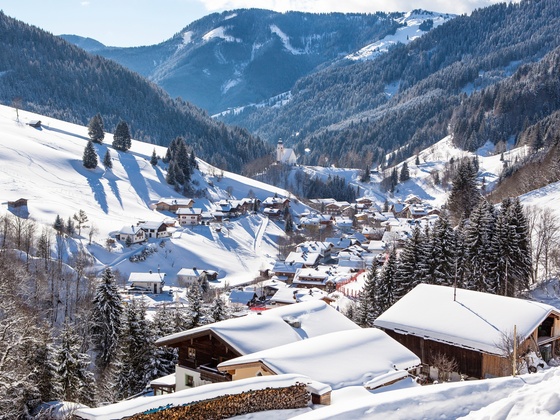 Aussicht Dorf Dienten
