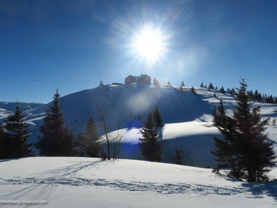 Beim Abstieg Rückblick zum Hochleckenhaus