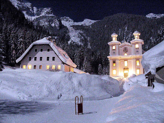 Wallfahrtskirche Maria Kirchental bei Nacht