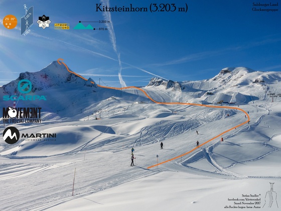 Topo Skitour auf das Kitzsteinhorn