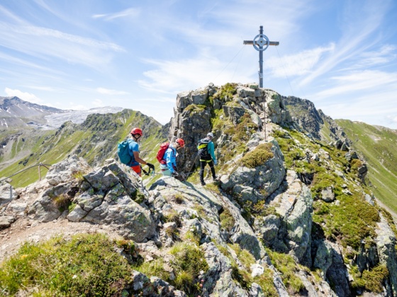 Gipfel VAUDE Klettersteig Gargellner Köpfe
