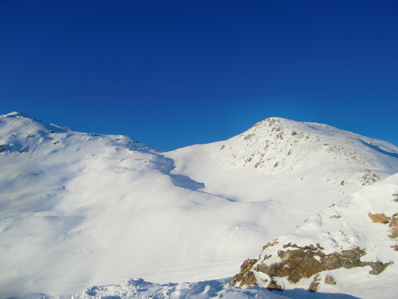 Das Horbergjoch - Aufstiegsspur ist deutlich zu erkennen