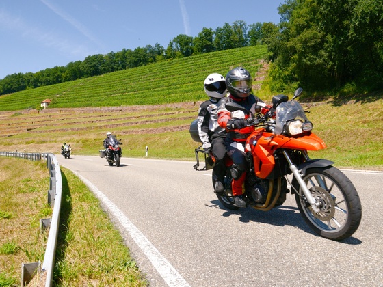 Biker im Taubertal