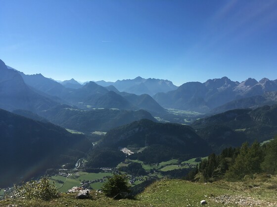 Blick auf Unken im Salzburger Saalachtal
