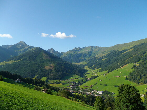 Blick vom Oberen Höhenweg nach Innerlapbach und Großer Galtenberg