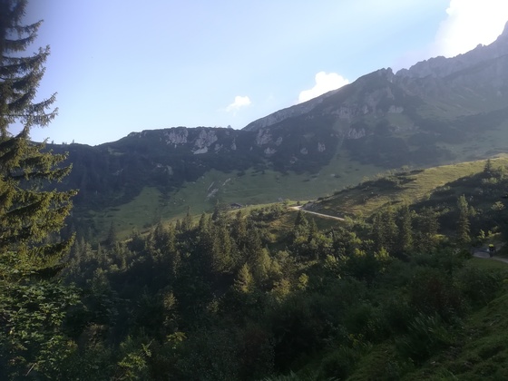 Die Sulzkaralm bereits in Blicknähe