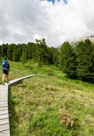 Wunderschön angelegter Pfad über Stege.